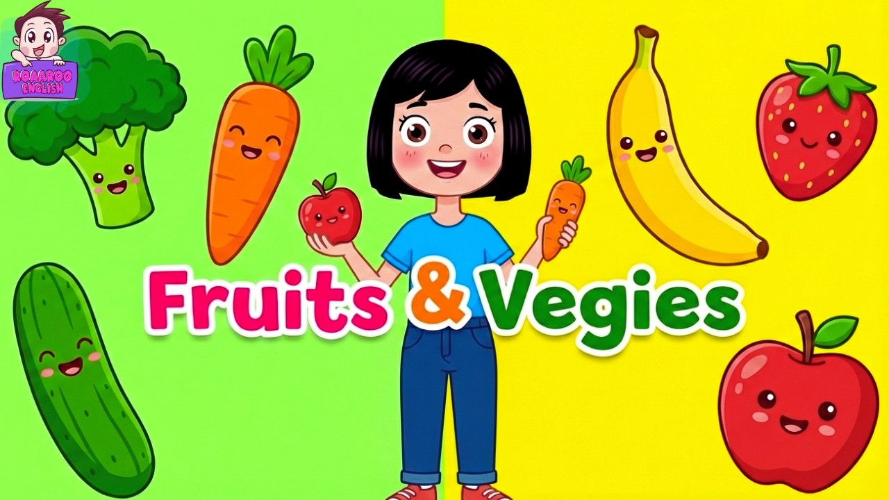 🍎 Fruits & Vegetables for Kids! 🥦 Learn Food Names in English | Mega Compilation