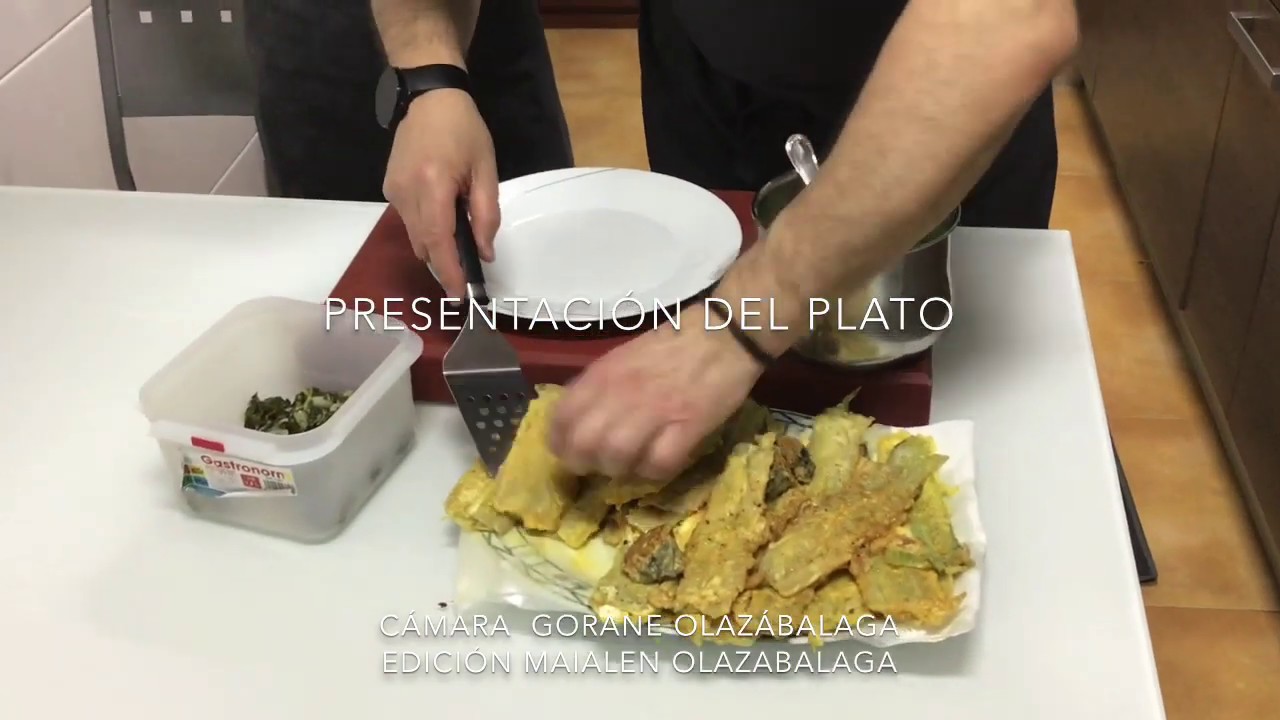 Pencas de  acelgas rellenas de queso y jamón york con salsa de espárragos por Josemi Olazabalga