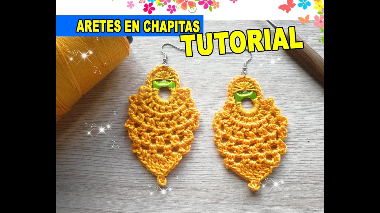 Nuevo Tutorial Aretes con chapitas😍 # 208 muy faciles de hacer!!