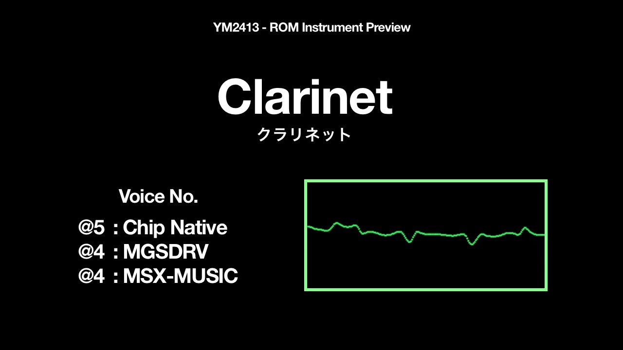 YM2413 All ROM Instruments Preview