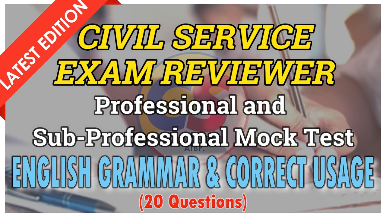ENGLISH GRAMMAR AND CORRECT USAGE MOCK TEST | CIVIL SERVICE EXAM REVIEWER Prof & Sub-Prof 2025 2026