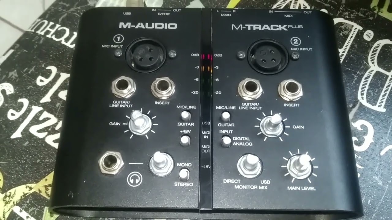 Interface M Audio M Track Plus - VU travado