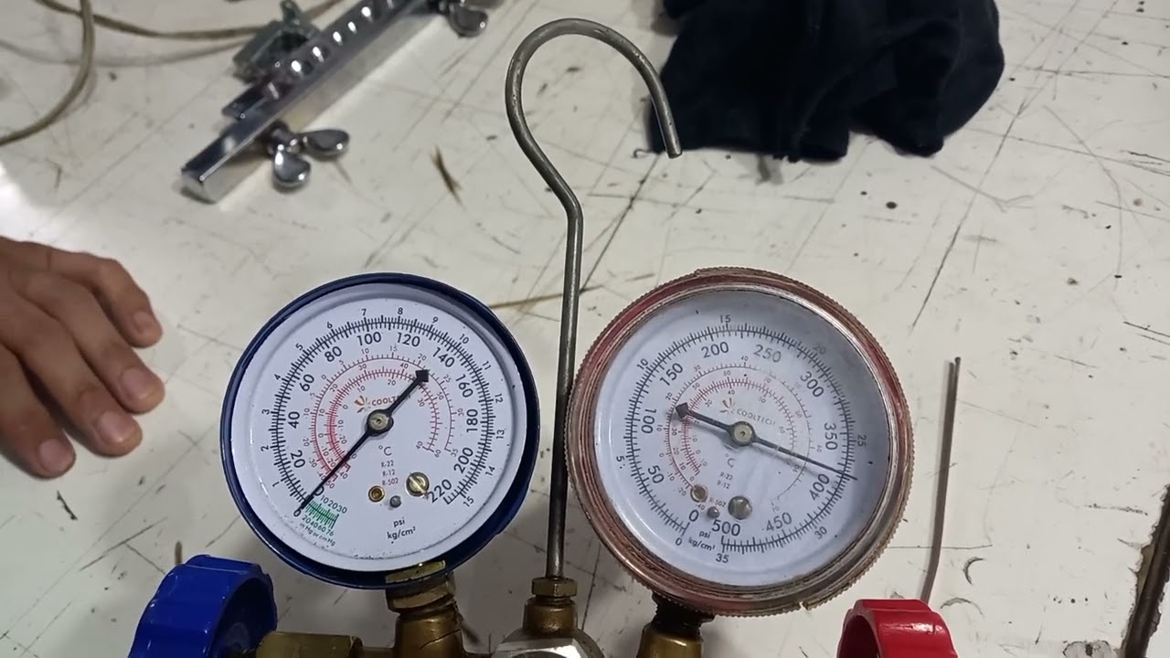 aire acondicionado prueba de compresor presi&oacute;n