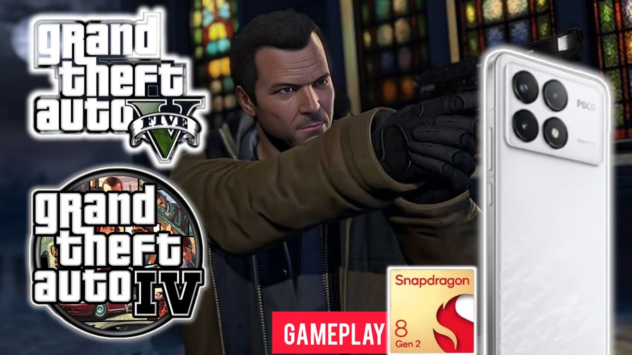 GTA V & IV on Android on Winlator 10 | POCO F6 Pro fps Test and Gameplay snapdragon 8 gen 2