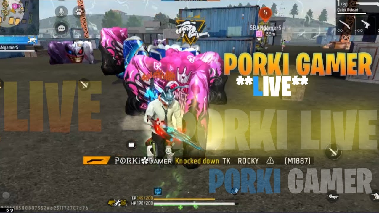 BR custom Live.. PORKI GAMER 💛❤ಕನ್ನಡ💛❤ #freefirelive #freefire #freefirekannada