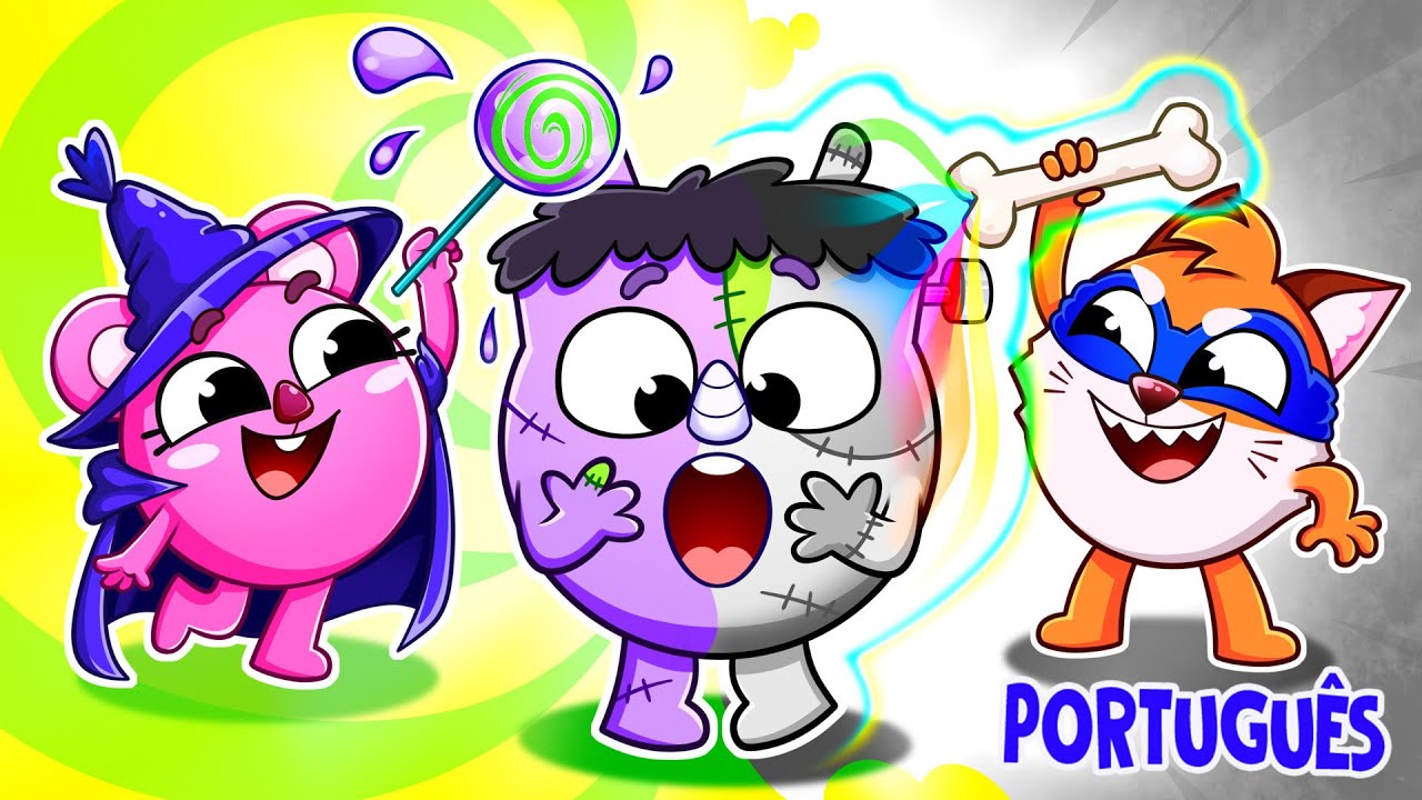 Bebê Monstro Perdeu Suas Cores! Aventura Divertida 🌈🎶 Músicas Infantis 🐱🐨🐰🦁