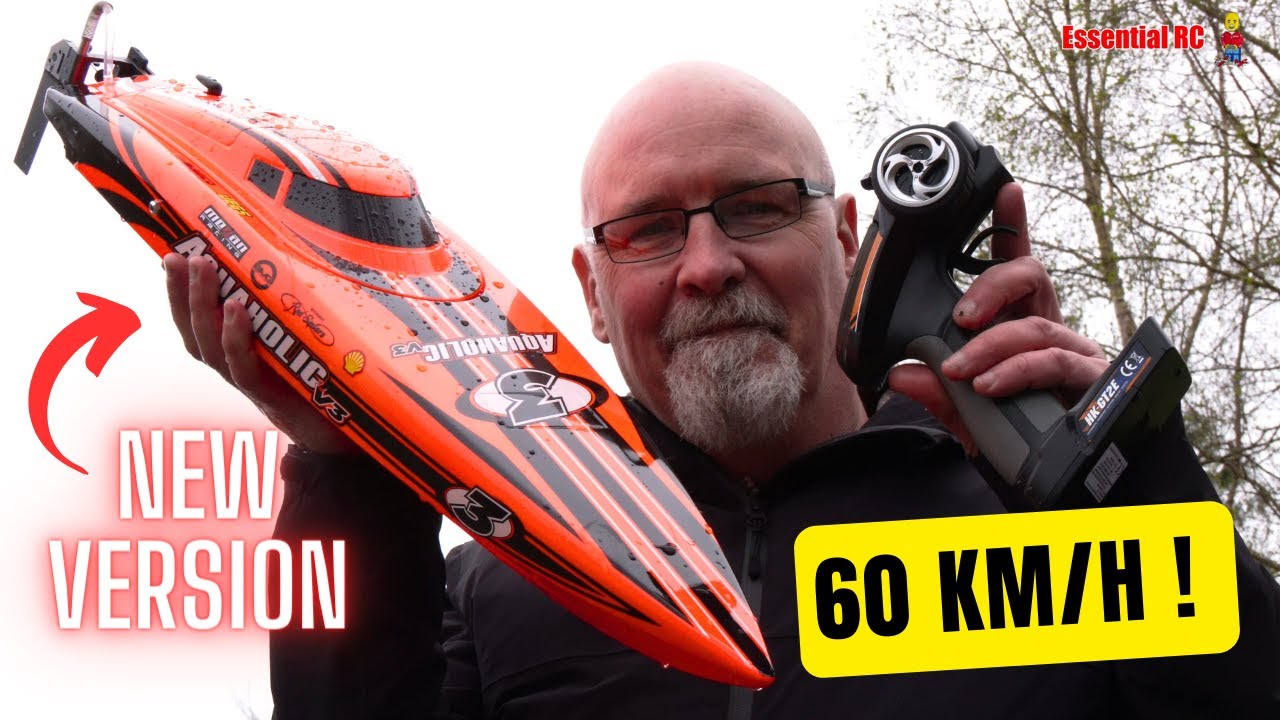 NEW VERSION ! HobbyKing Aquaholic V3 Brushless Deep Vee Racing Boat