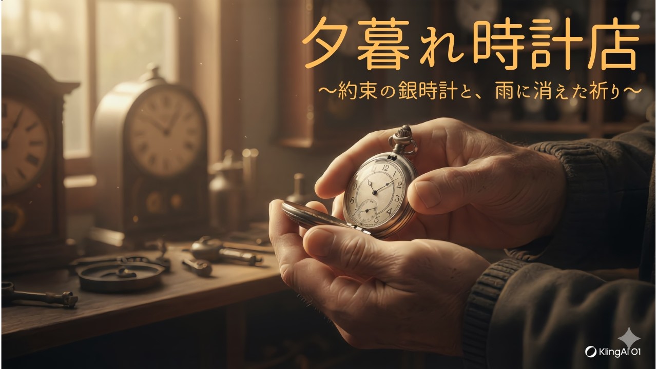 【朗読/小説】夕暮れ時計店 〜約束の銀時計と、雨に消えた祈り〜｜睡眠導入・心温まる短編小説の朗読