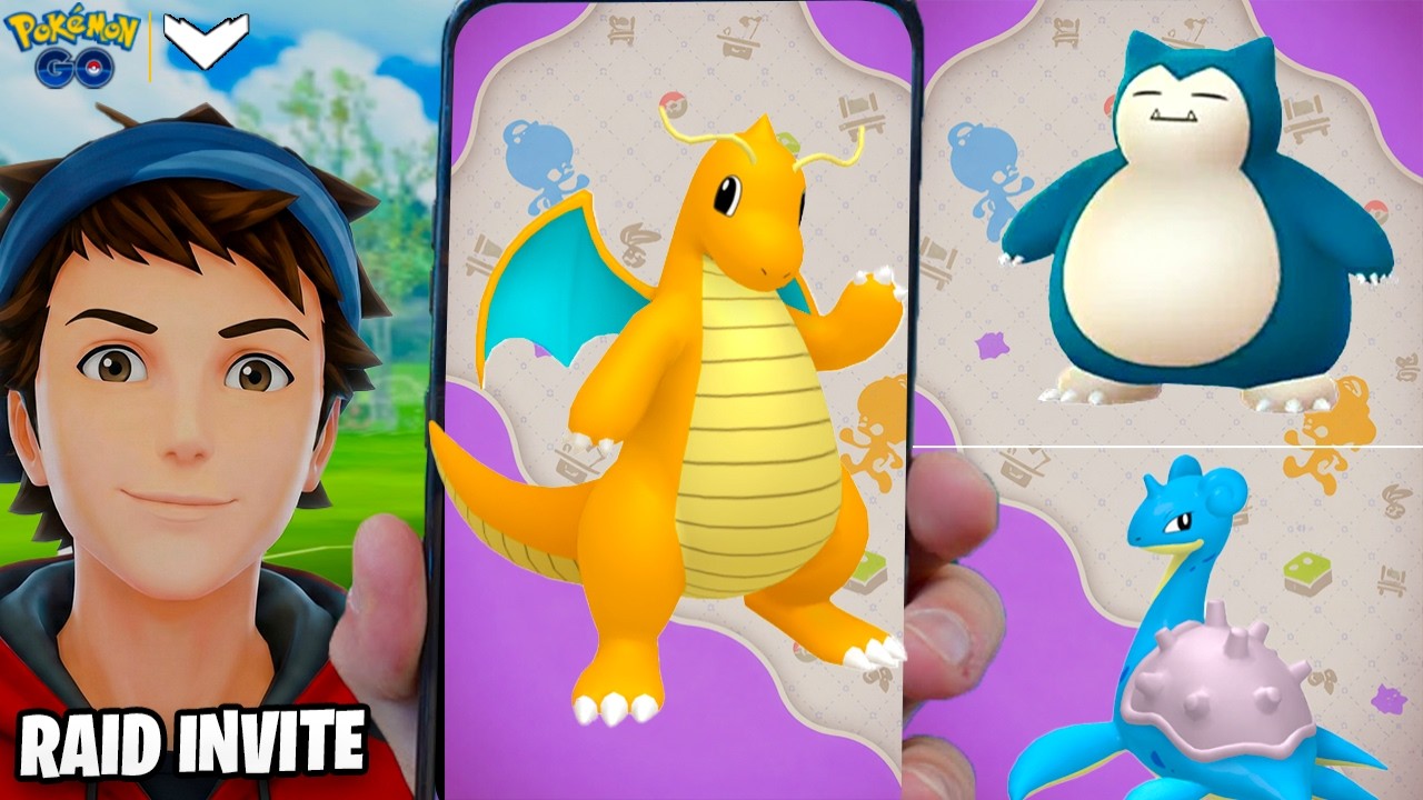 Zacian and  Dragonite, Snorlax and Lapras with Background Raids | Clu