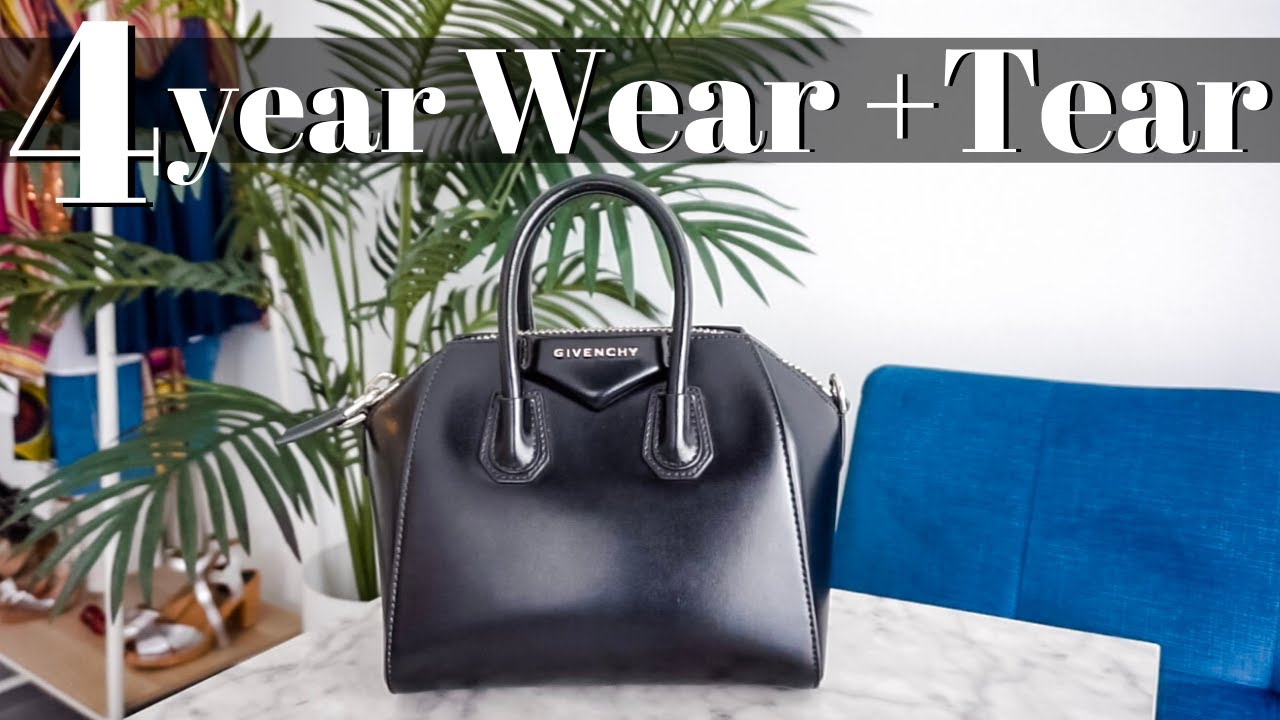 GIVENCHY ANTIGONA WEAR +TEAR | Shiny Leather Mini...4 Years Later | KWSHOPS