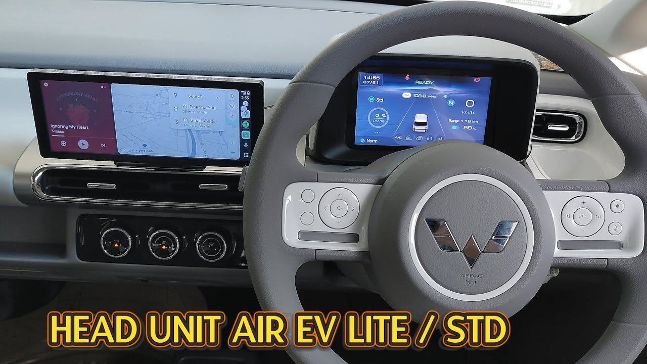 Pasang Head Unit Wuling Air EV Lite Standar Android Auto