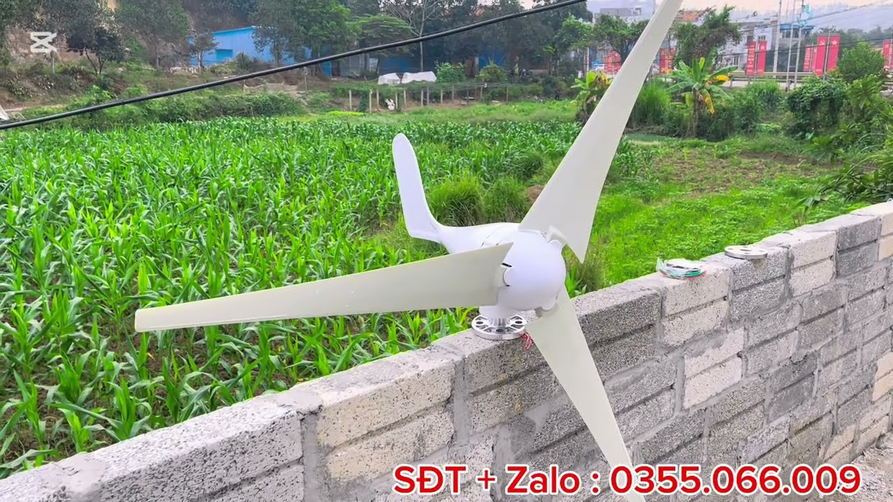 Tuabin điện gi&oacute; 300w . Biến gi&oacute; th&agrave;nh điện năng bền vững