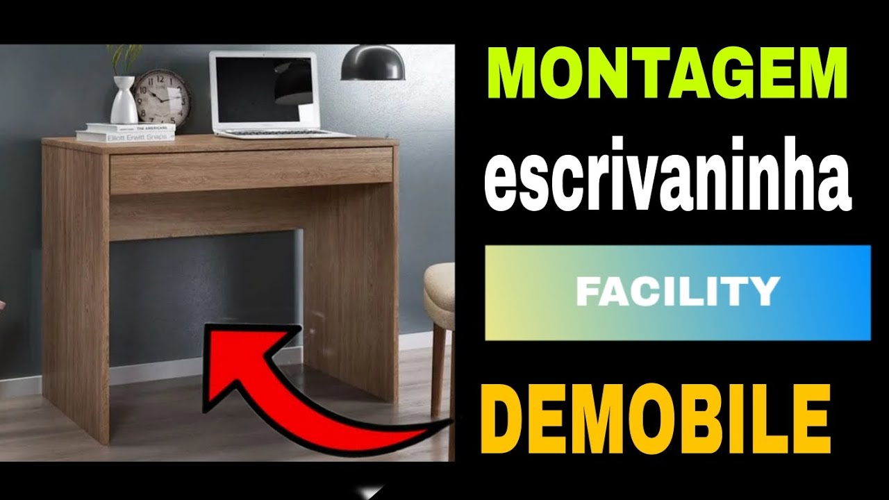 Como montar escrivaninha facility 1 gaveta da marca Demobile passo a passo
