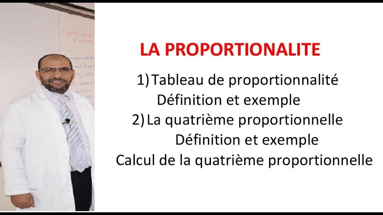 Proportionnalité :calcul de la quatrième proportionnelle et tableau de proportionnalité