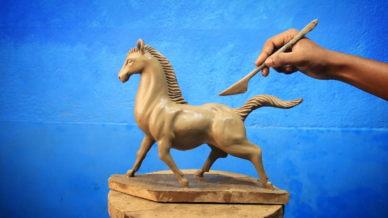 How to make horse with clay | running horse making | clay modelling