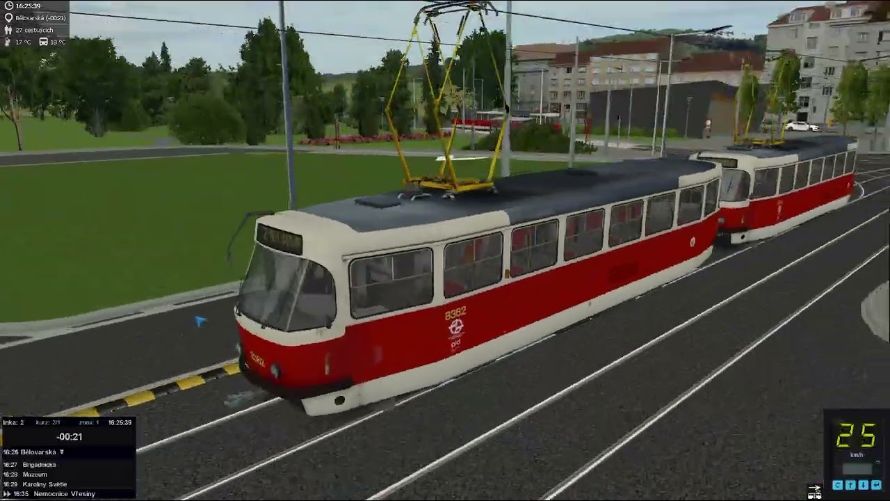 Jízda tramvají Tatra T3 Soupravou