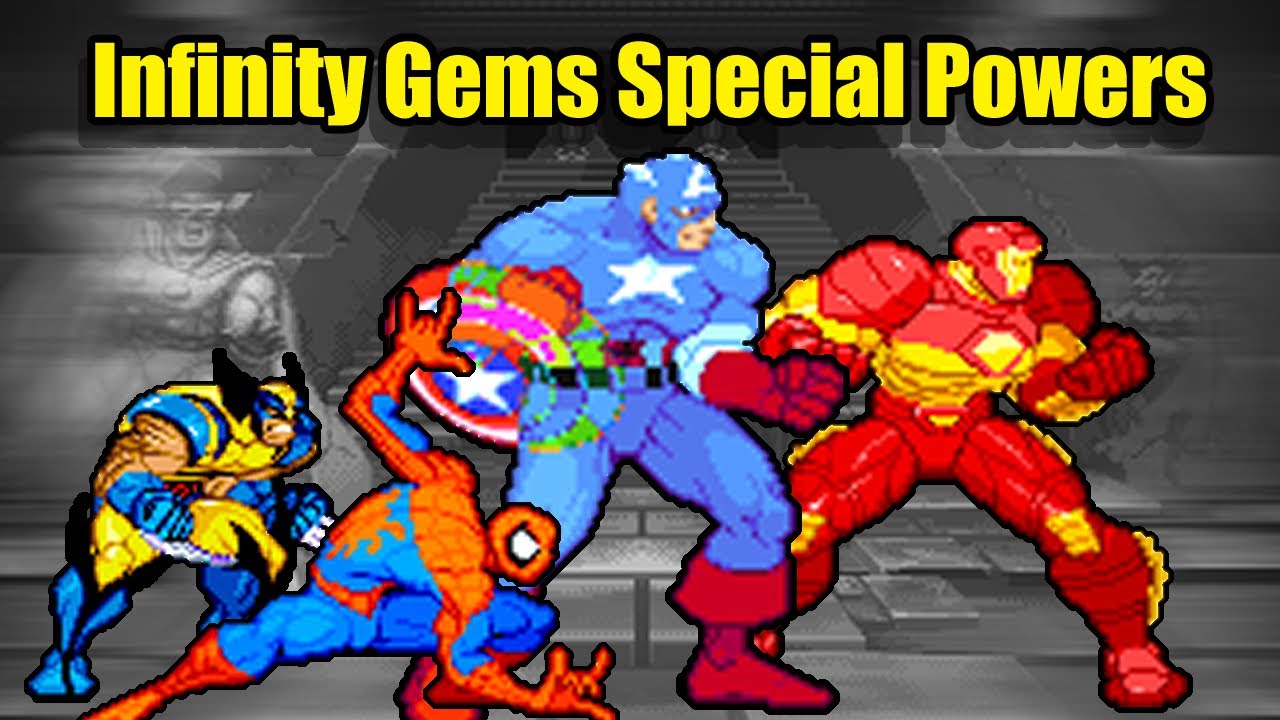 let's take a look at the infinity gems special powers in msh cps2