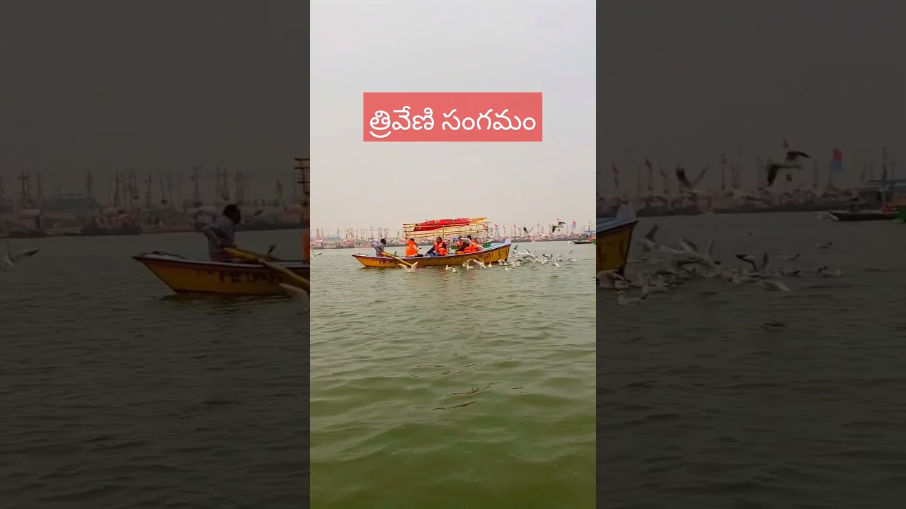 త్రివేణి సంగమం Triveni sangamam Prayagraj #haripanduri #brotherstelugutravelers #trivenisangam