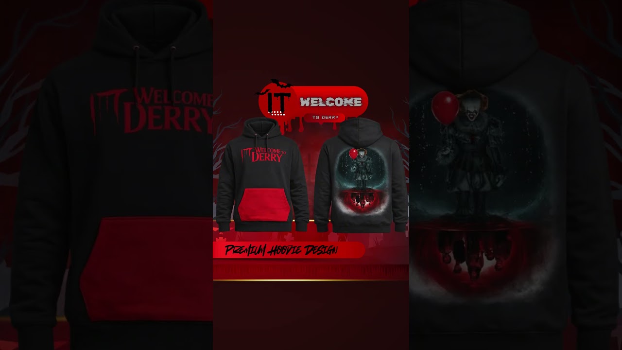 Welcome to Derry|Premium Hoodie Design|Minimal Hoodie Design for Streetwear Lovers 