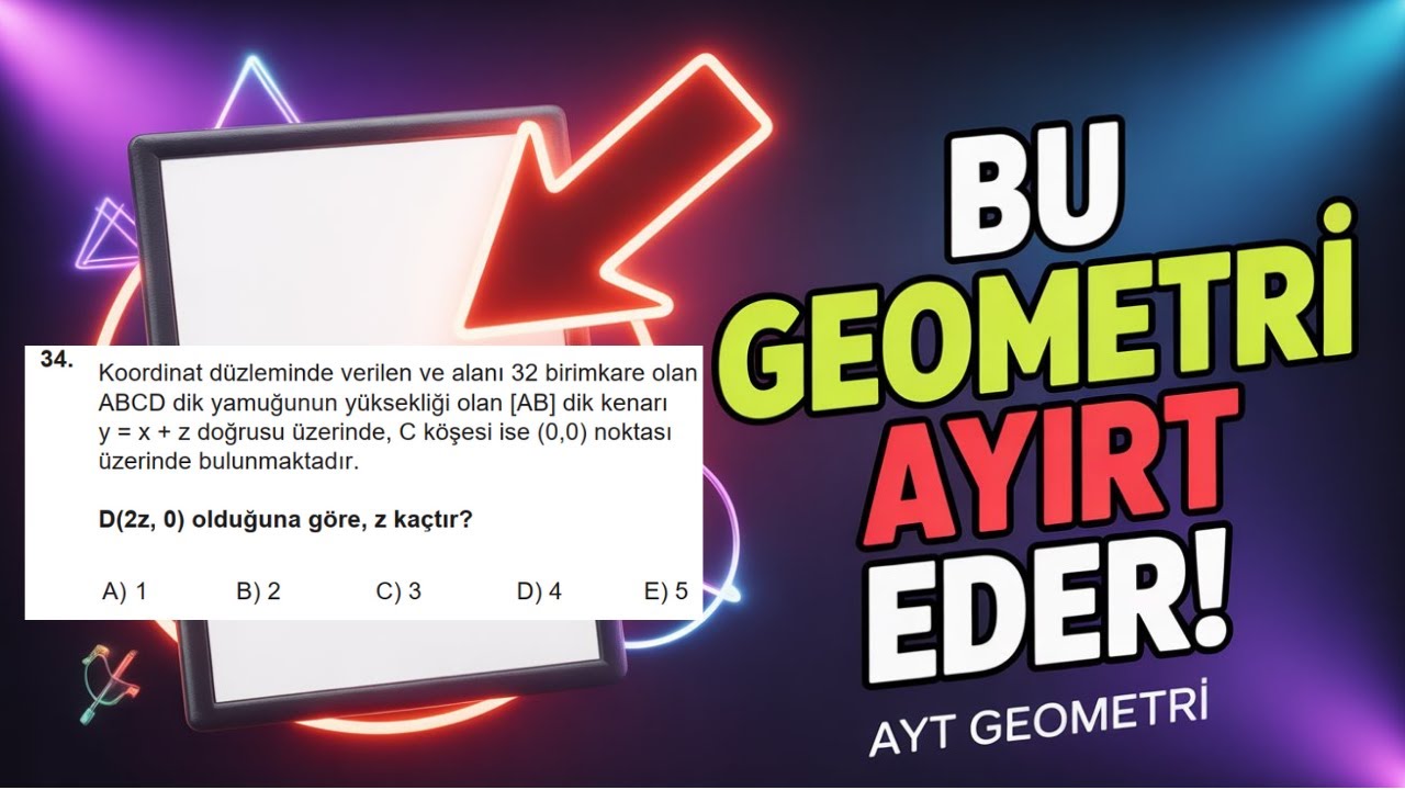 YKS 2026 'DA ÇIKMASI MUHTEMEL ELEYİCİ GEOMETRİ SORUSU ÖSYM ZORU SEVER #yks #yks2026 #aytmatematik