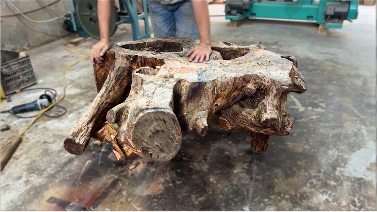 Turning A 1000 Year Old Tree Stump Into A Work Of Art :The Journey Of Crafting A Unique Coffee Table