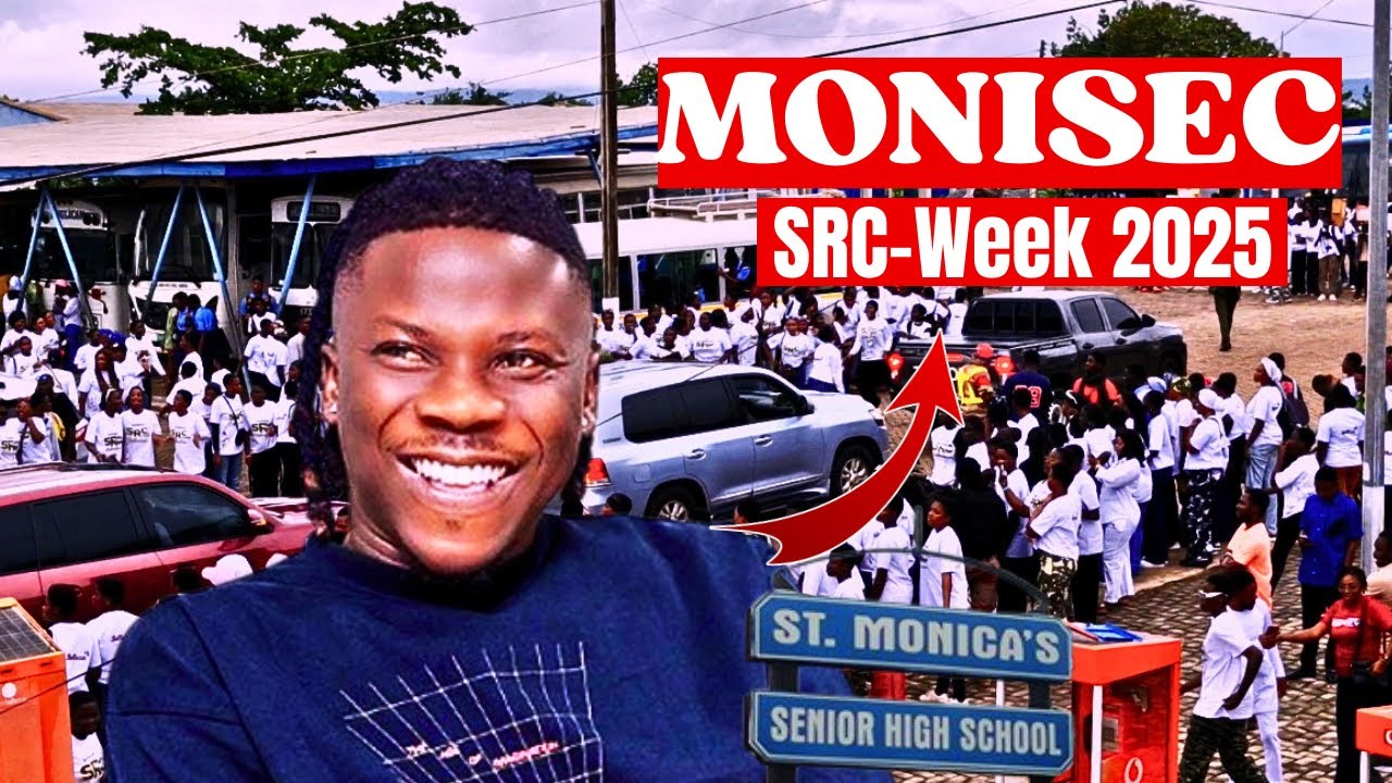 ST.MONICAS SRC WEEK 2025 - WOW STONEBWOY ARRIVAL & AMAZING ENTRY MONISEC STUDENTS WELCOME
