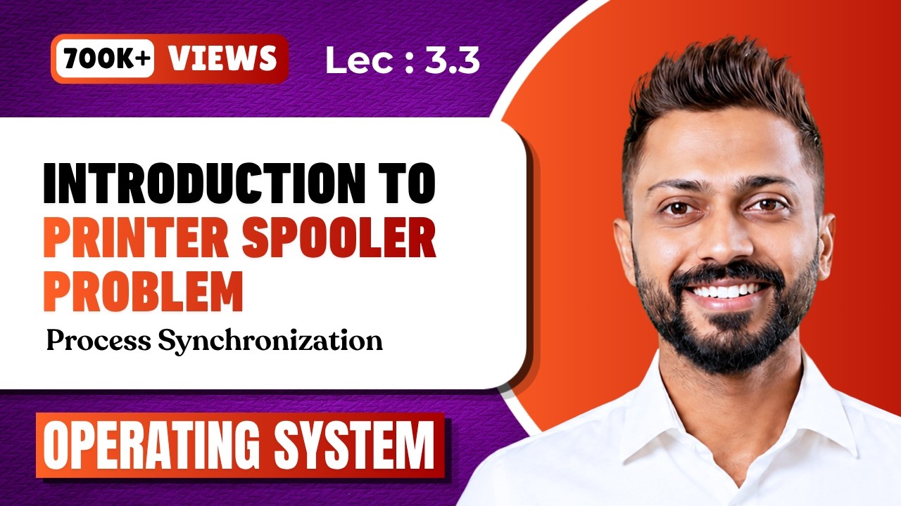 L-3.3: Printer-Spooler Problem | Process Synchronization Problem in Operating System