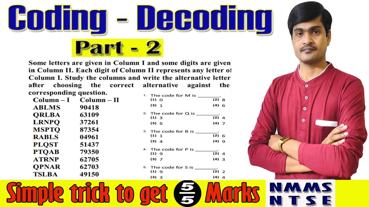 Reasoning Tricks in Telugu I Coding - Decoding- 2 I NTSE, NMMS & Competitive ExamsI Ramesh Sir Maths