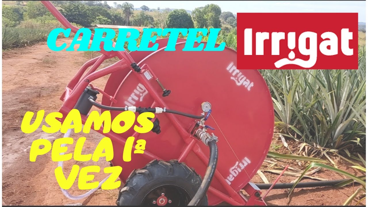Carretel irrigat 50/120 molhando abacaxi 🍍