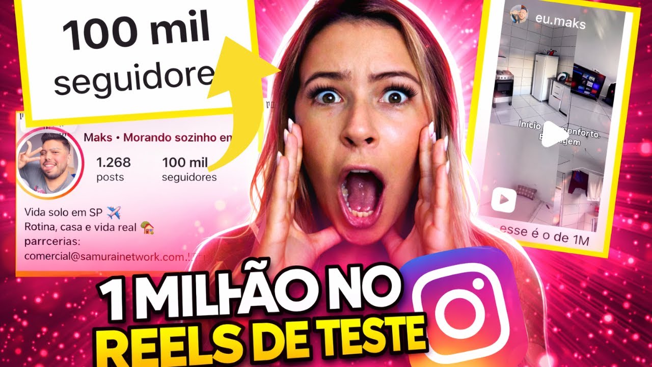 MAIS DE 1 MILHÃO NO REELS DE TESTE E 100K NOVOS SEGUIDORES NO INSTAGRAM | Analise de Estratégia
