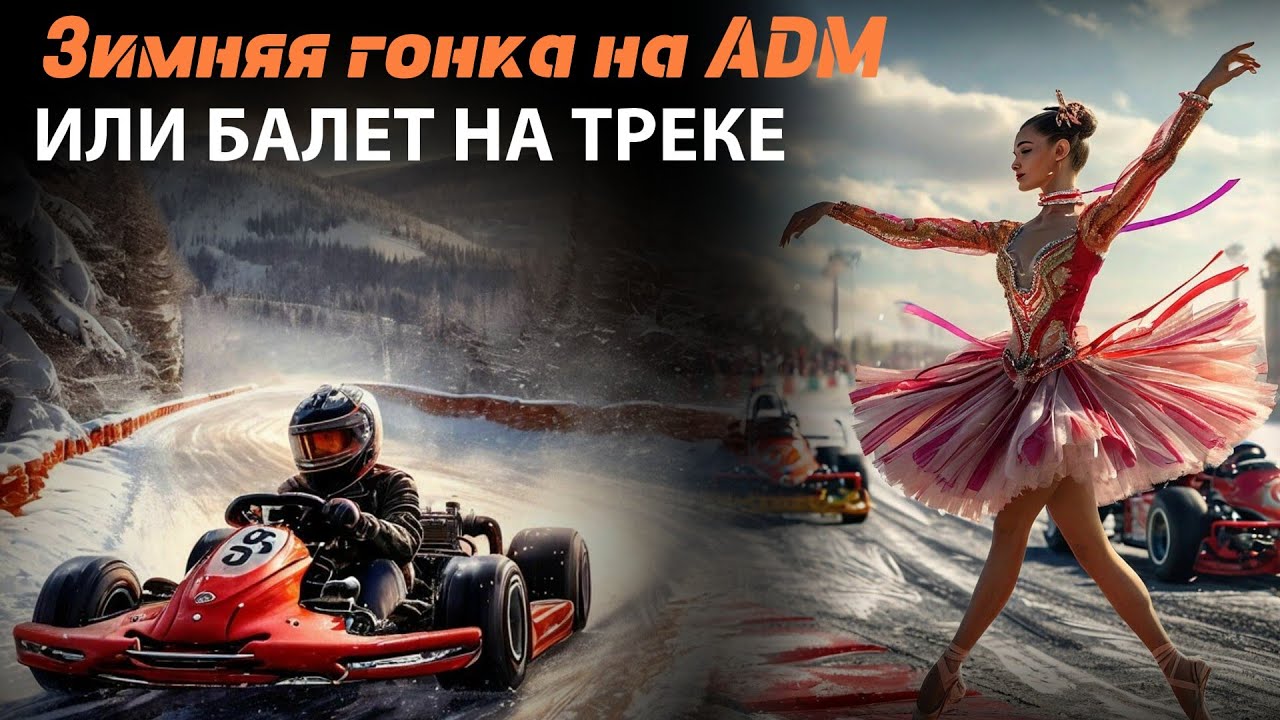Картинг. Зимняя гонка на ADM Raceway или балет на треке.