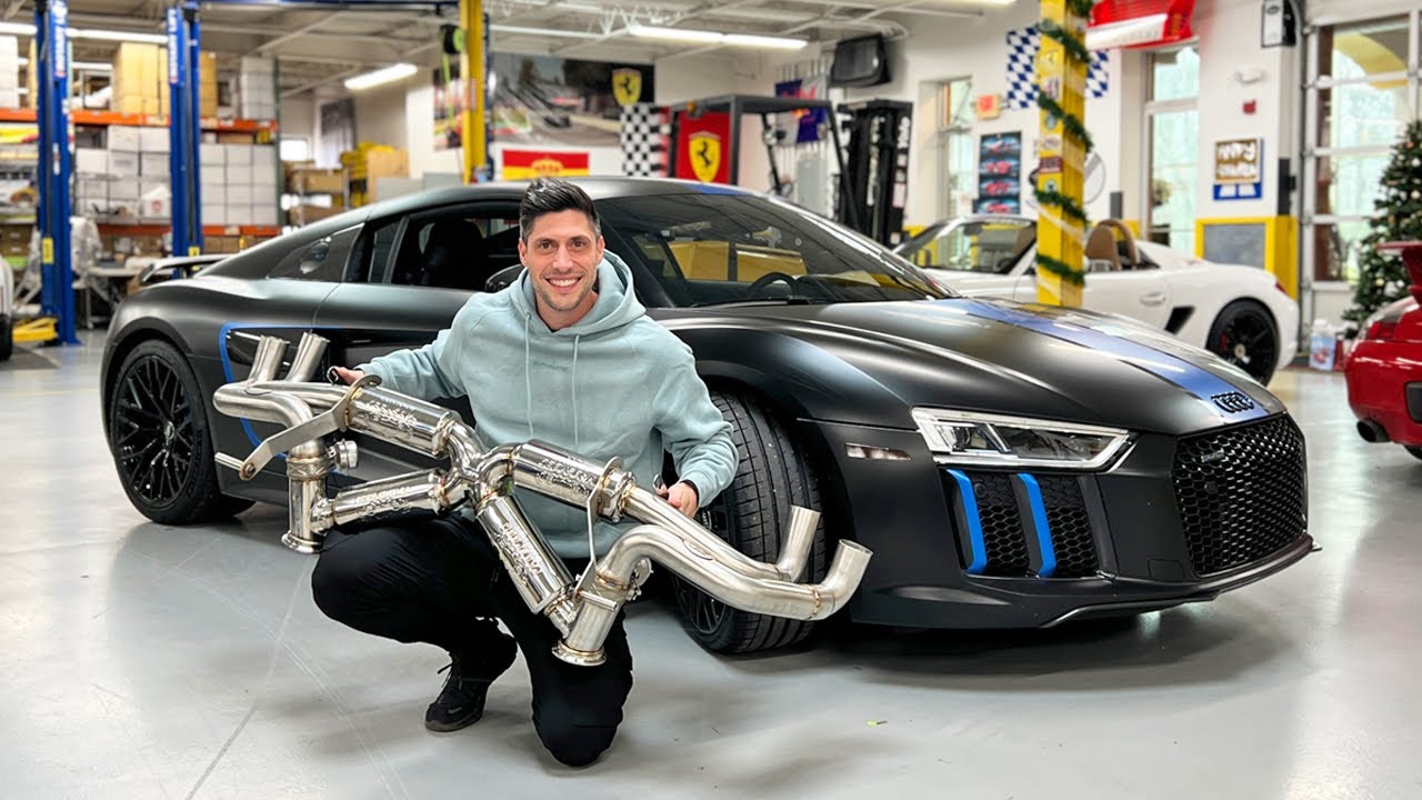 My Audi R8 Gets INSANELY LOUD Fabspeed Exhaust and Tune!!!