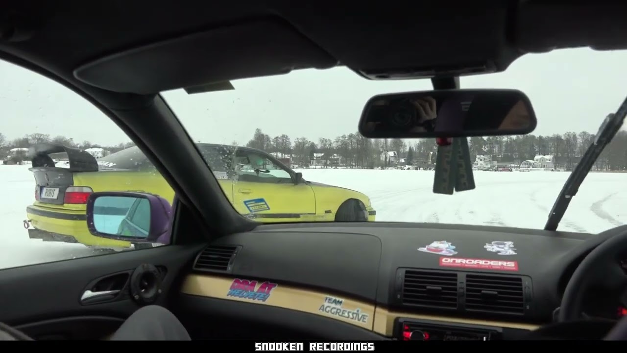 Bmw e46 and E36 tandem drift on the ice