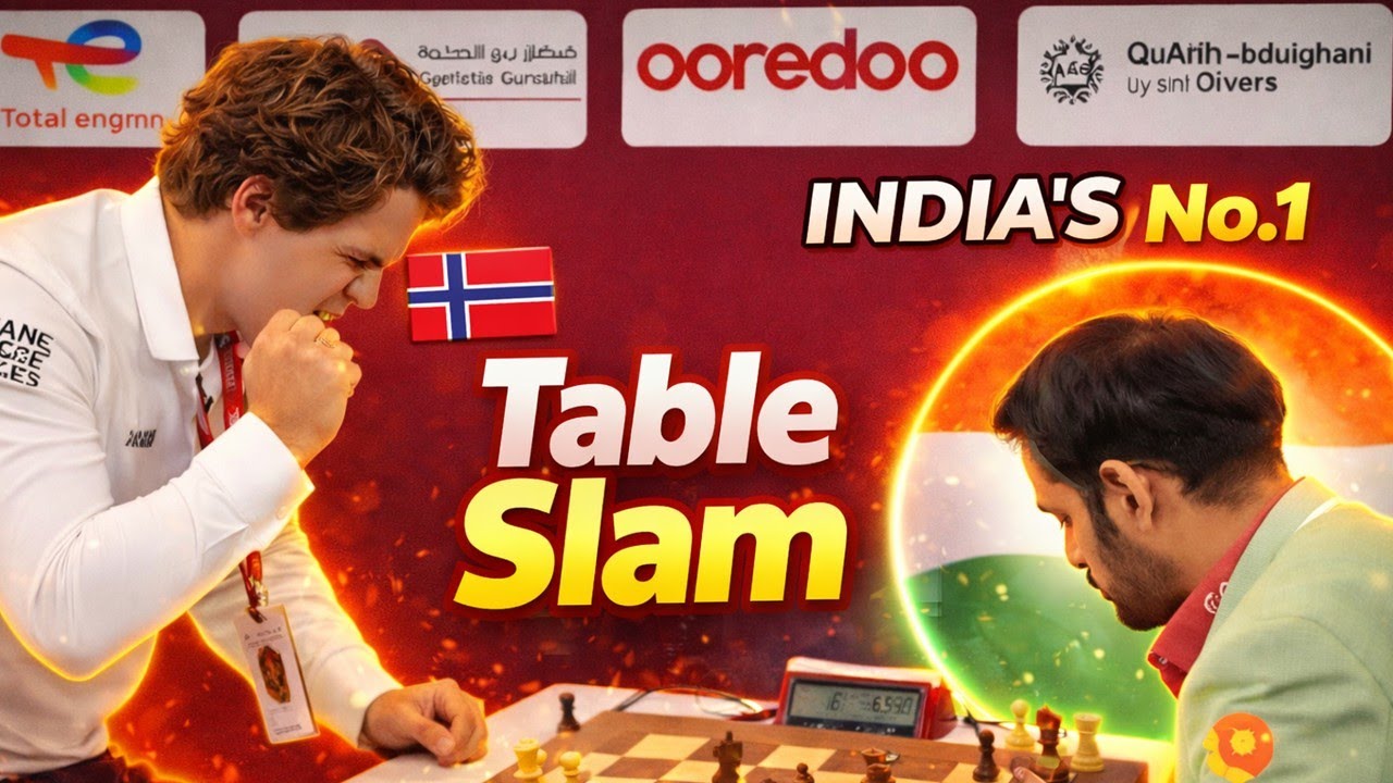 Why Did Magnus Slam The Table?? || Magnus Carlsen vs Arjun Erigasi