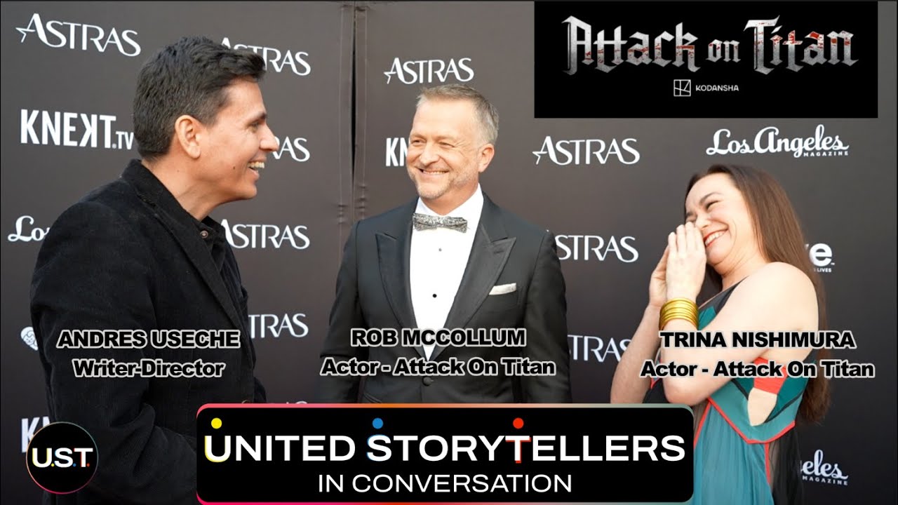Attack On Titan 's Trina Nishimura (Mikasa Ackermann), Rob McCollum (Reiner Braun) fun & vital convo