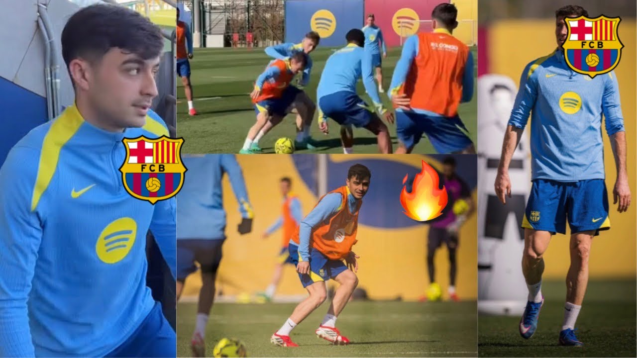 Fireworks 🔥✅ hard training for Levante game ft. Pedri, Yamal, Raphinha…
