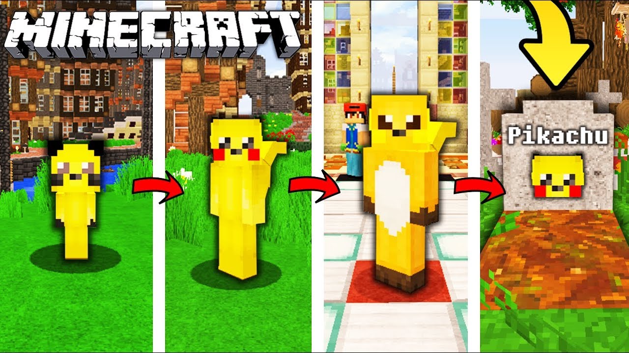 ŻYCIE PIKACHU W MINECRAFT || OD NARODZIN DO ŚMIERCI