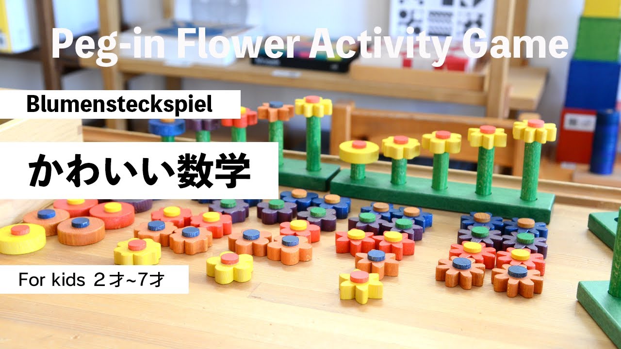 【木のおもちゃ】2才~小学生　かわいい数学　指先遊び・積木