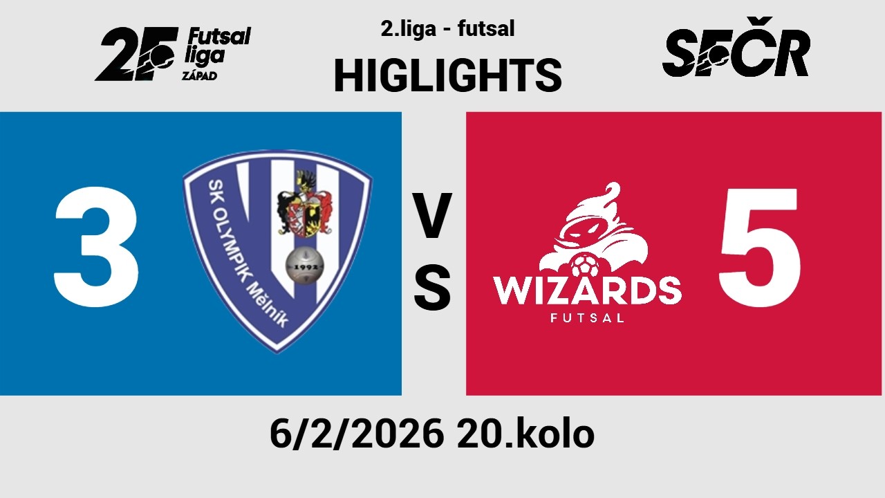 SK OLYMPIK Mělník - Wizards SO Praha 10 - 3:5 (1:4)