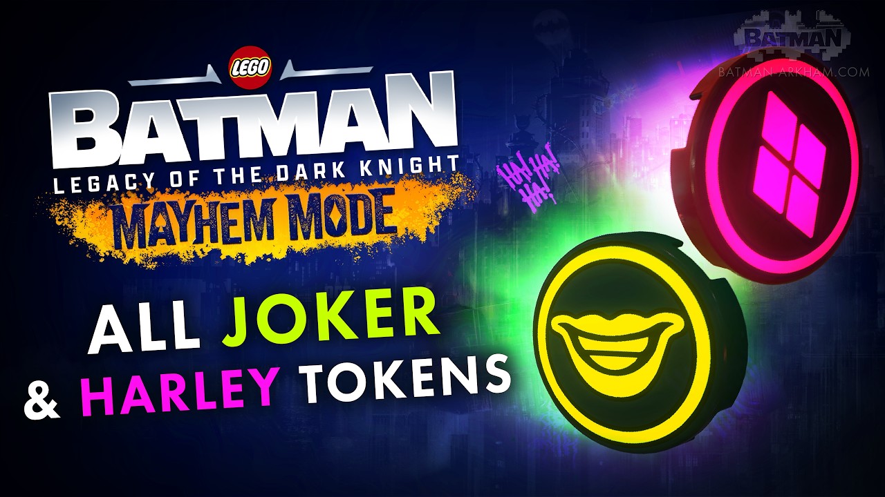 LEGO Batman: Legacy of the Dark Knight - Mayhem Mode: All 40 Joker & Harley Tokens Locations
