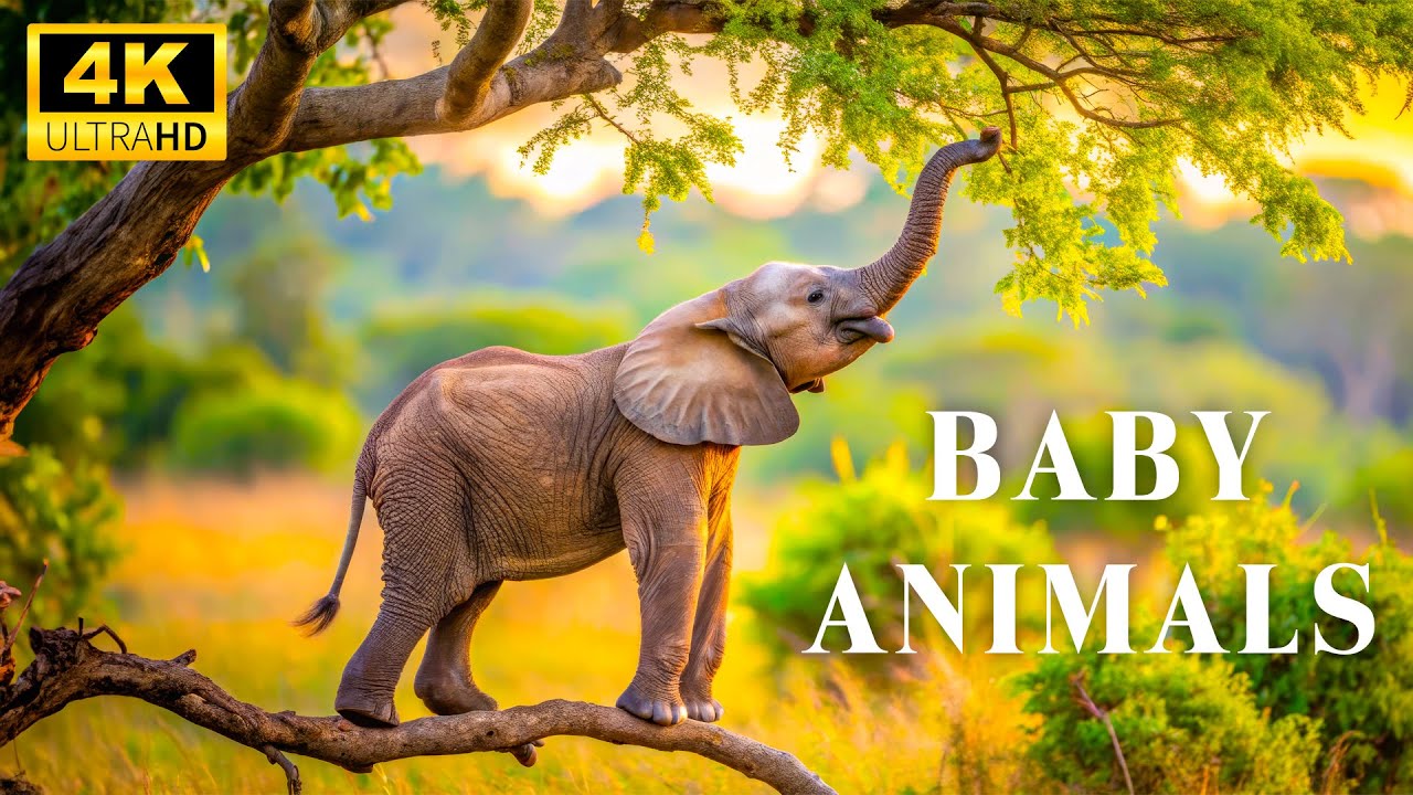Wild Baby Animal Moments 4K - Let The Harmony of Nature & Baby Animals Soothe Your Soul