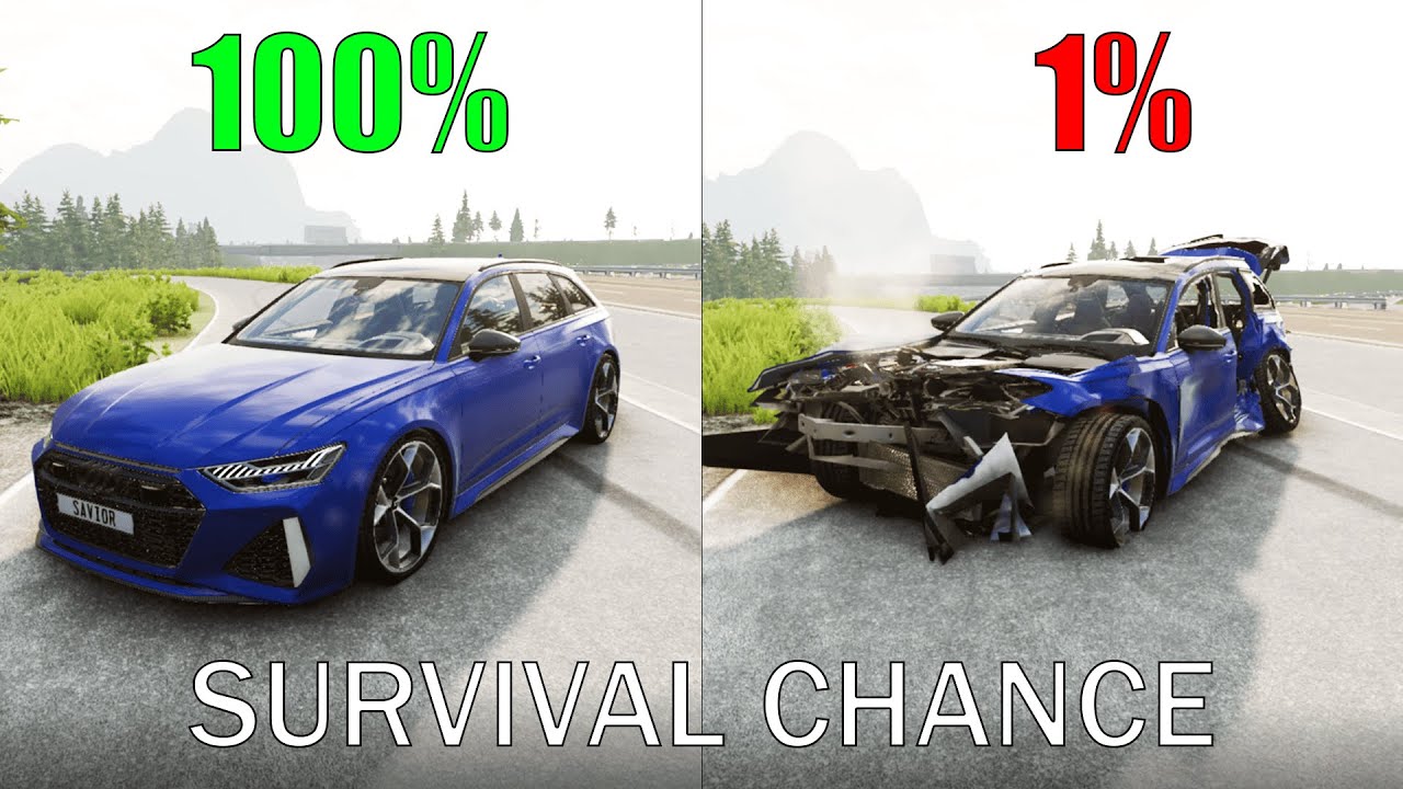 Realistic Survival Chance Crashes #2 | BeamNG.drive