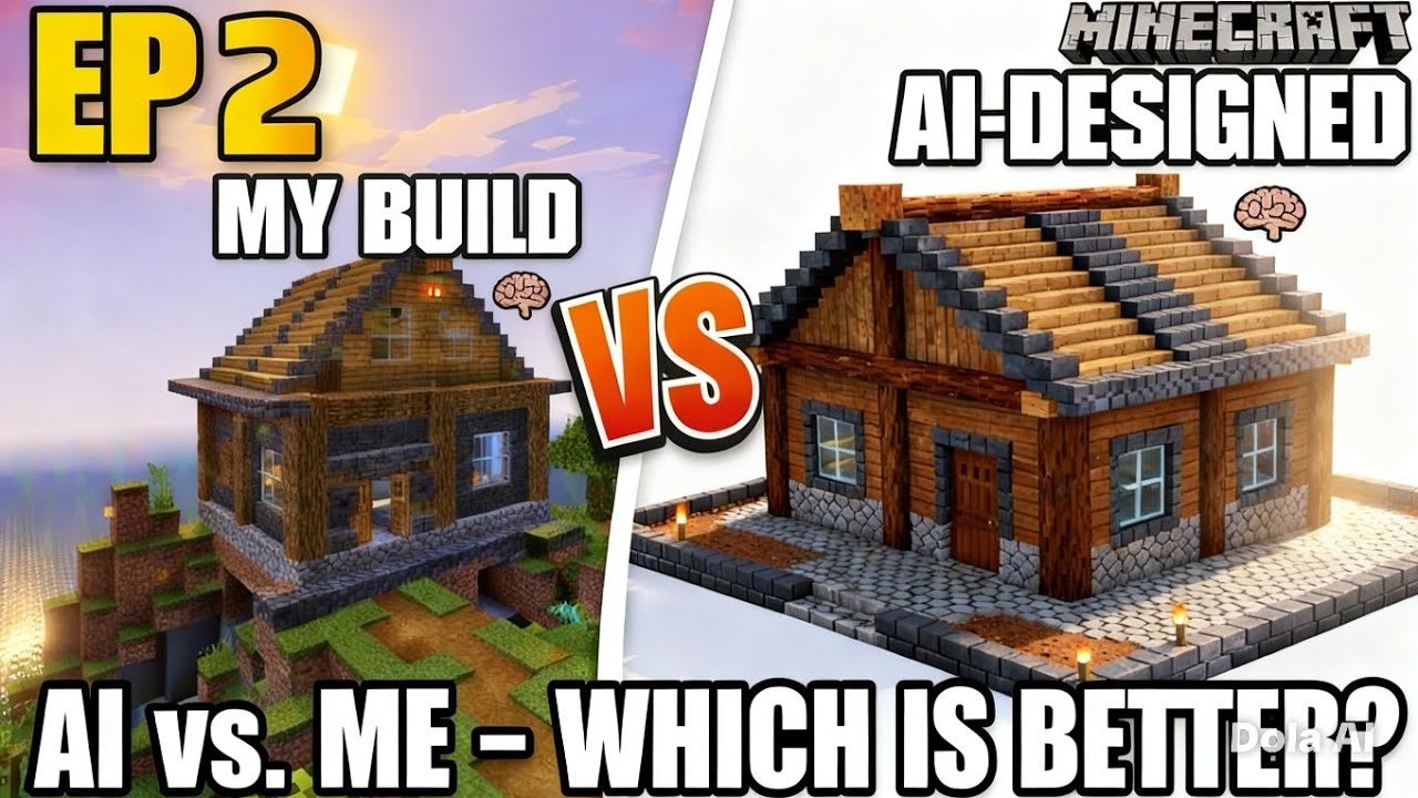 Minecraft Building Our First Home With AI!