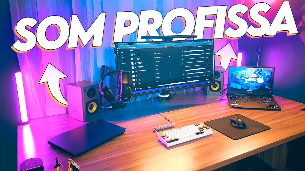 Equipei o MEU SETUP com CAIXAS DE SOM PROFISSIONAIS! Monitores de áudio Edifier R1000T4