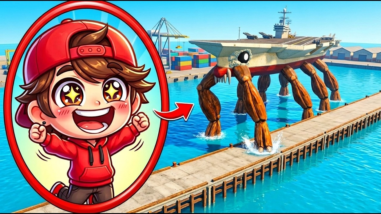My drone CATCHES CRABCRAFTCARRIER USS ABRAHAM LINCOLN SEA Giant in REAL LIFE in Garry's Mod