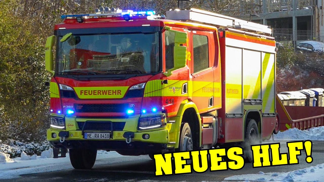 [NEUES HLF | BULLHORN] - LÖSCHZUG FEUERWEHR RATINGEN mit neuem SCANIA HLF20 & weitere Einsatzfahrten