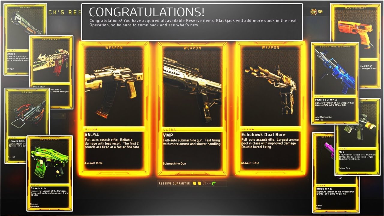 What Happens when you UNLOCK ALL NEW WEAPONS with Supply Drops in BO4? (BO4 Update Reserves Opening)