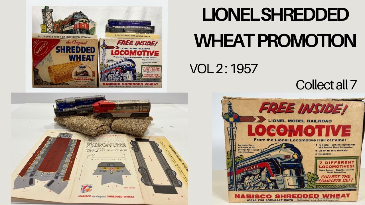 Lionel 1957 Shredded Wheat Hall of Fame Promotion.  Vol. 2