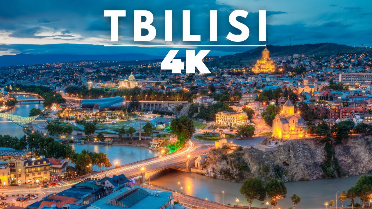 Tbilisi Georgia 🇬🇪 in 4k ULTRA HD HDR - Flying over Tbilisi (60 FPS)