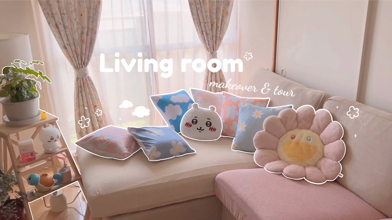 my japanese apartment living room makeover☁️ clean & organize w/ me + room tour🌸 aesthetic cozy home